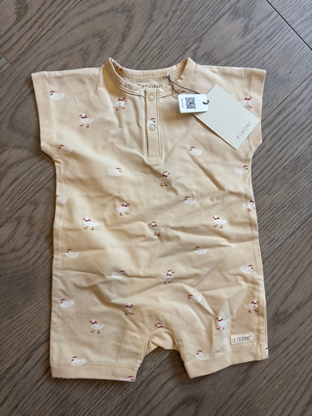 NWT FIONI Clothing Tan Baby Romper mother goose | 0-3m